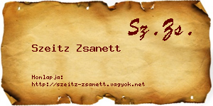 Szeitz Zsanett névjegykártya