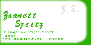 zsanett szeitz business card